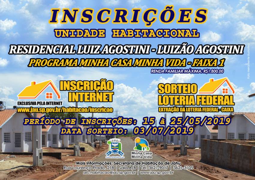 Prefeitura abre inscrições para mais 222 unidades habitacionais do Luizão Agostini