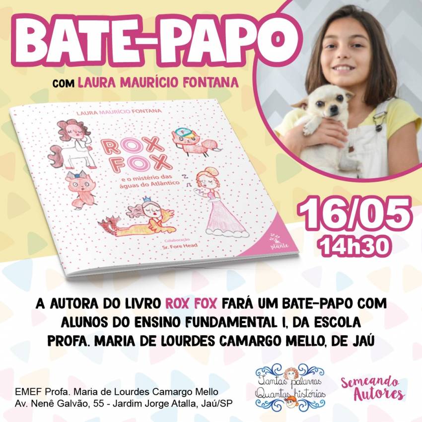 Escola da Rede Municipal de Ensino recebe escritora mirim
