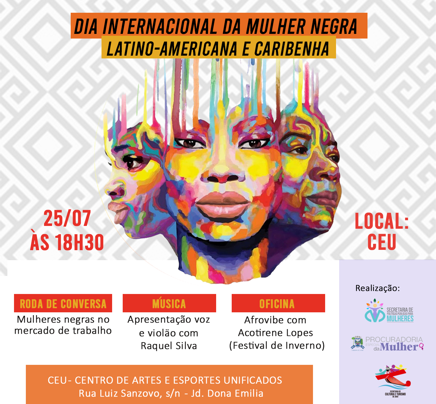 Secretaria de Políticas Públicas para Mulheres: evento no Dia da Mulher Negra Latino-Americana e Caribenha