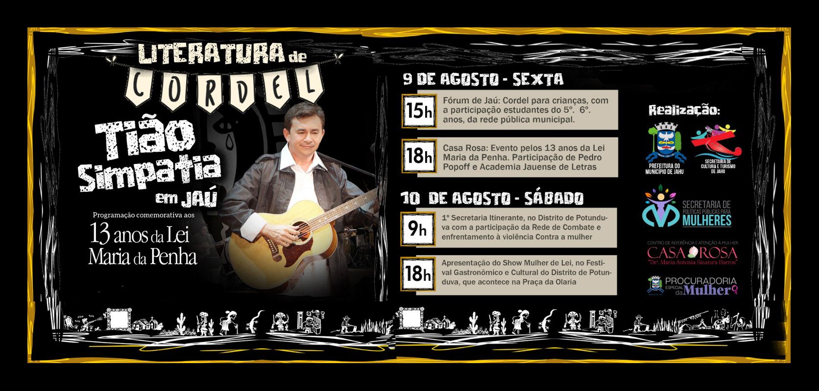 13º aniversário da Lei Maria da Penha: programação especial