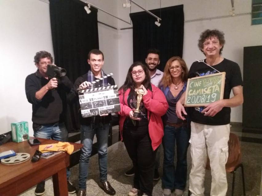 Oficina “Cine Camiseta: Cinema de Ontem e Sempre”, em parceria com o Museu da Imagem e do Som (MIS).
