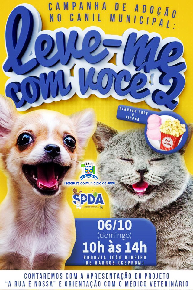 Secretaria de Proteção e Direitos dos Animais promove segunda campanha de adoção