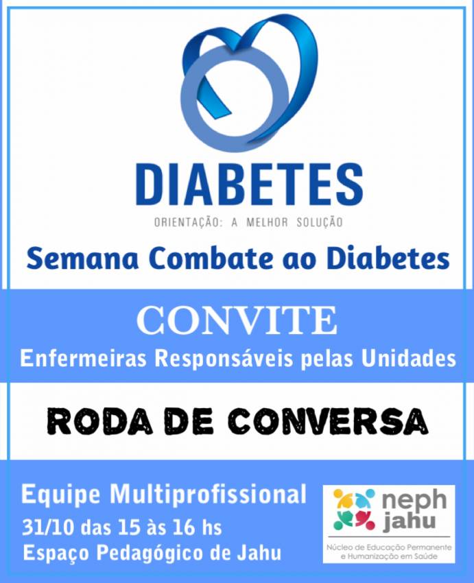Prefeitura de Jahu promove roda de conversa sobre Diabetes com enfermeiros