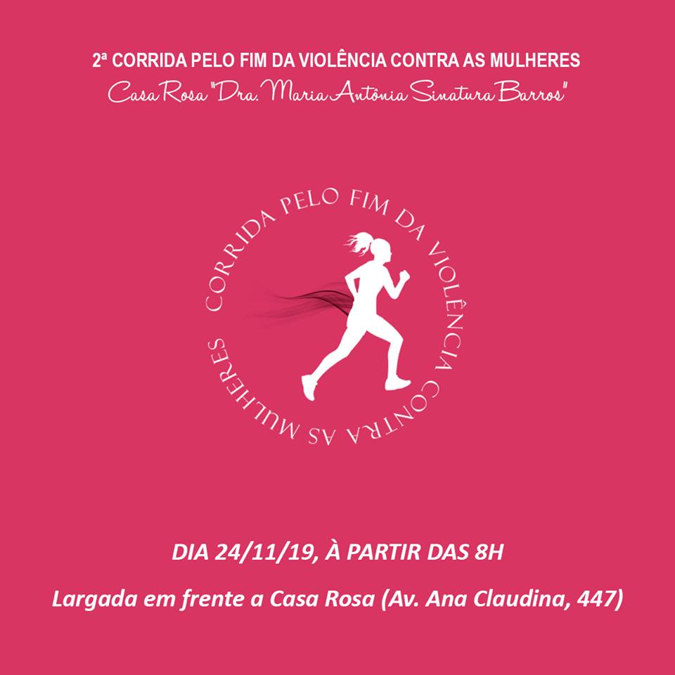 2ª Corrida pelo fim da violência contra a mulher ocorre nesse domingo