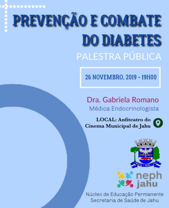 Prefeitura de Jahu promove palestra sobre Diabetes