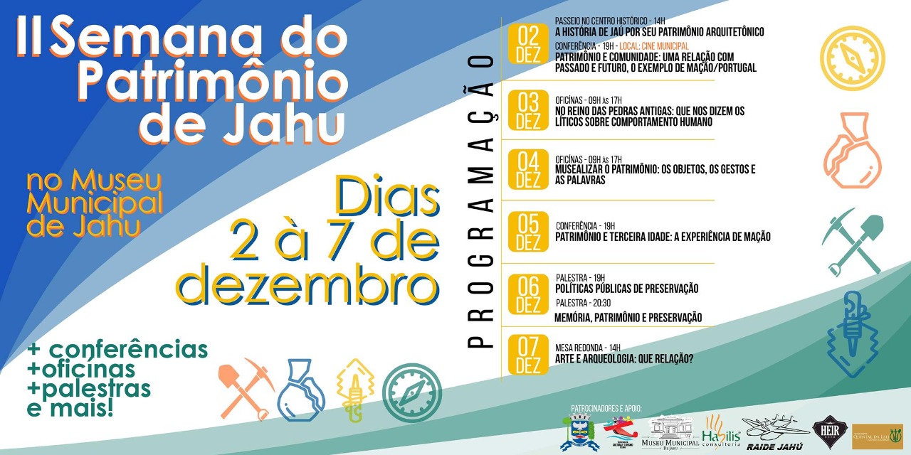 Secretaria de Cultura e Turismo divulga programação da II Semana do Patrimônio Histórico