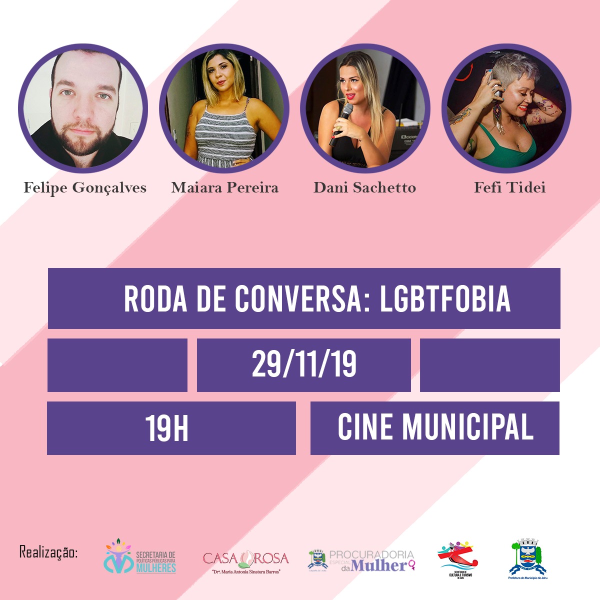 Secretaria de Políticas Públicas para Mulheres promove roda de conversa sobre LGBTfobia