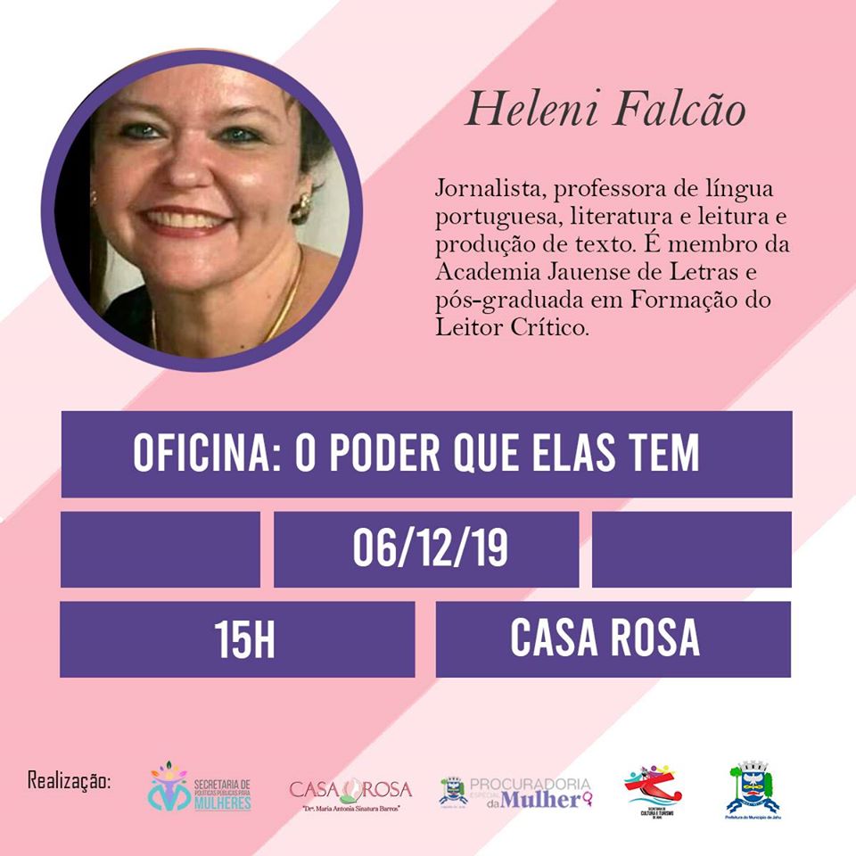 Secretaria de Políticas Públicas para Mulheres promove oficina literária