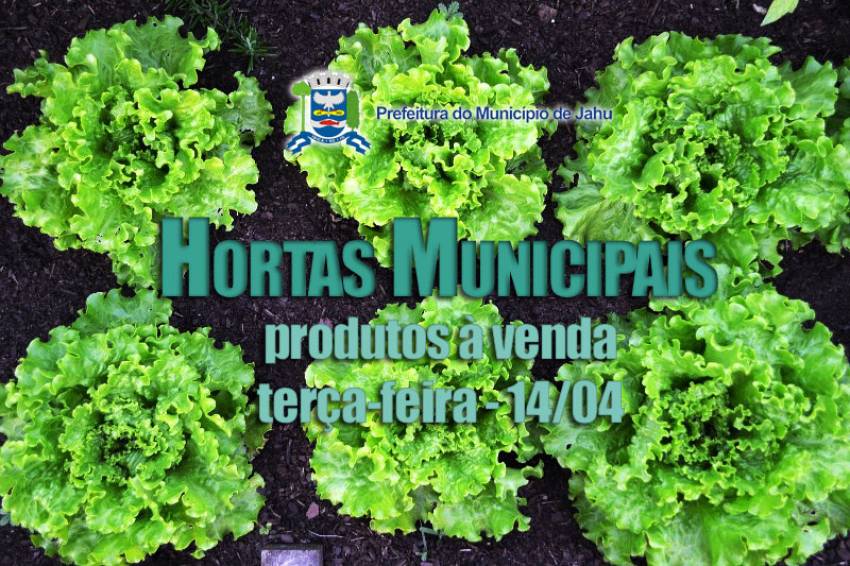 Hortas Municipais - produtos à venda nesta terça-feira, 14/04