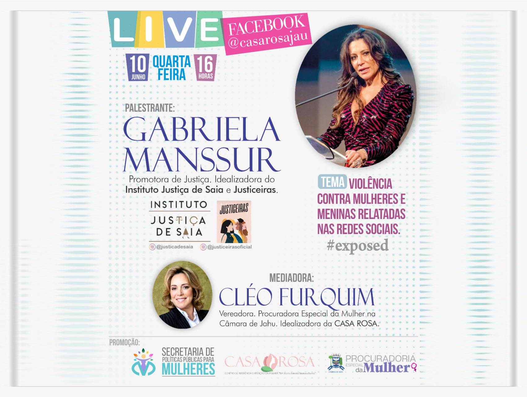 Palestra ao vivo: Violência contra as mulheres e meninas relatadas nas redes sociais