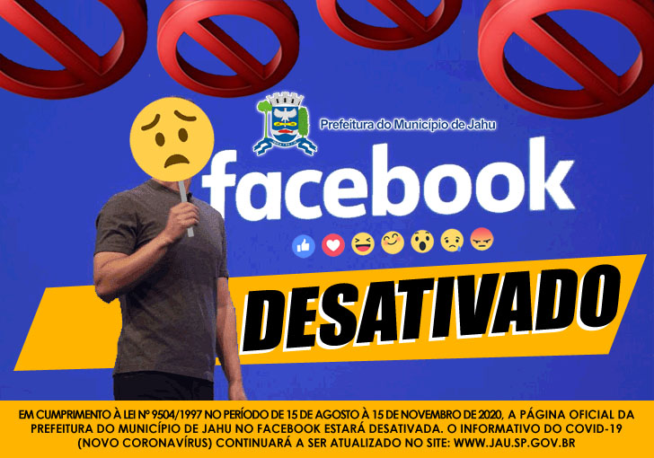 Redes Sociais da Prefeitura serão desativadas