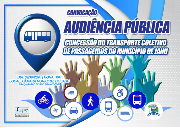 Convocação de Audiência Pública: Concessão do Transporte Coletivo de Passageiros do Município de Jahu
