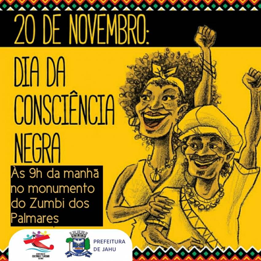 Ato cívico em homenagem à Zumbi dos Palmares ocorre nessa sexta-feira