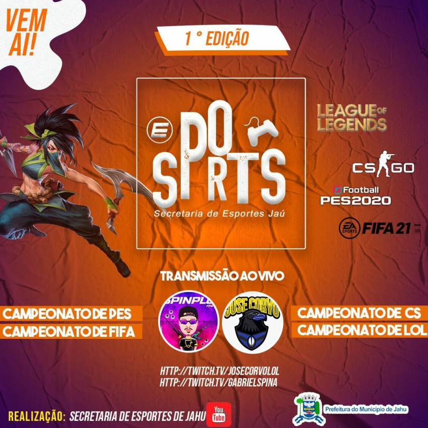 PREFEITURA DE JAHU VAI AGITAR OS “GAMERS” NA PANDEMIA