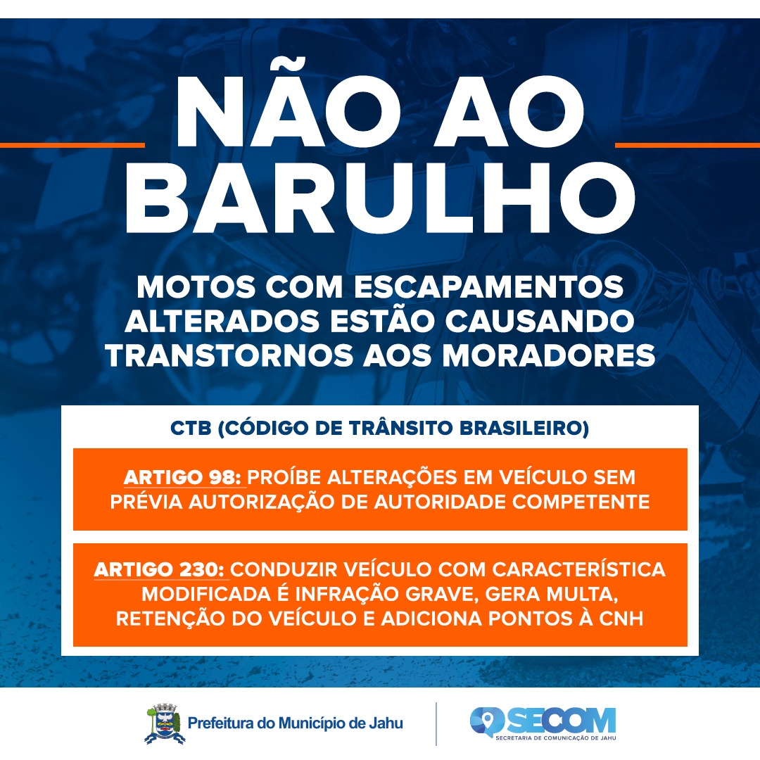 Motos com escapamento alterado é infração grave