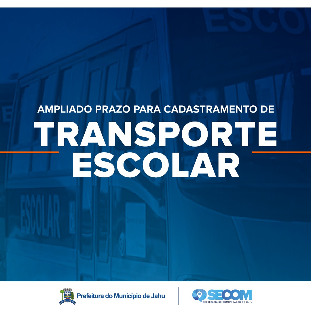 AMPLIADO PRAZO PARA CADASTRAMENTO DE TRANSPORTE ESCOLAR