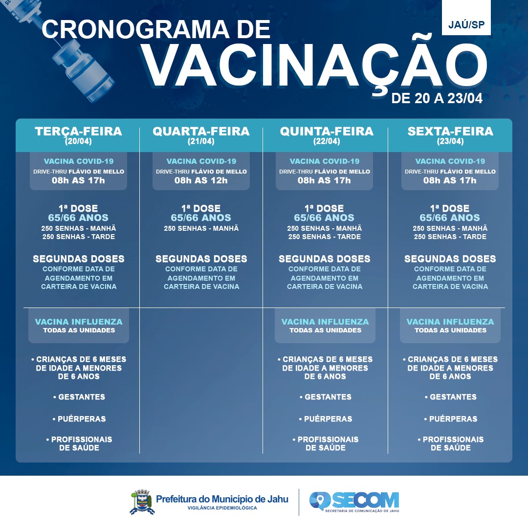 SECRETARIA VACINA PESSOAS DE 65 E 66 ANOS