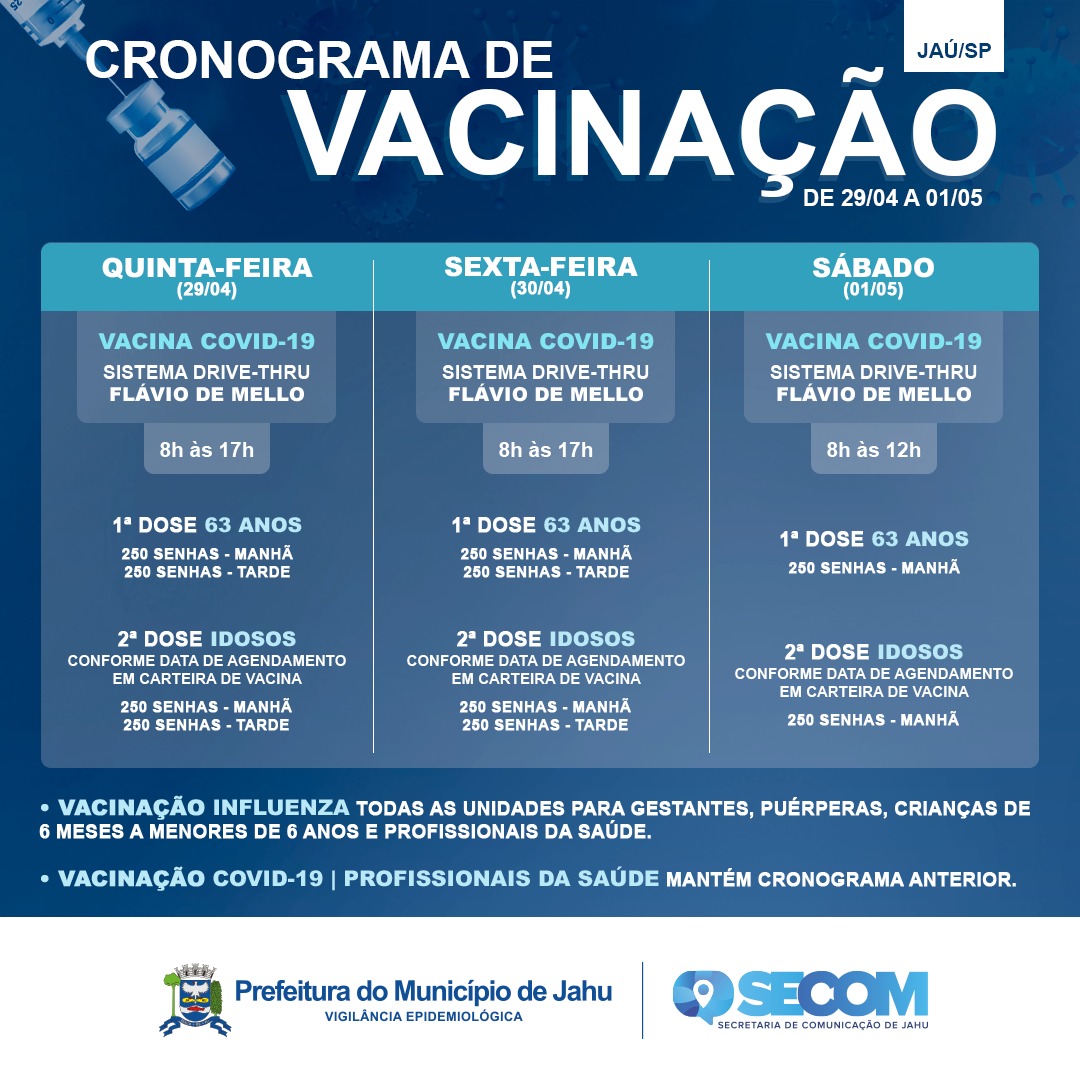 VACINAÇÃO 63 ANOS