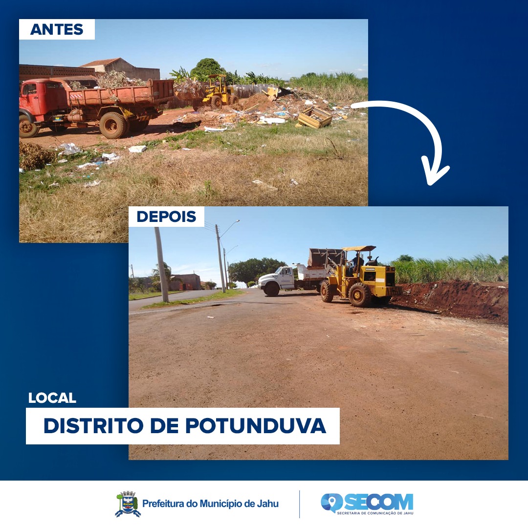 MUTIRÃO DE LIMPEZA EM POTUNDUVA E VILA RIBEIRO