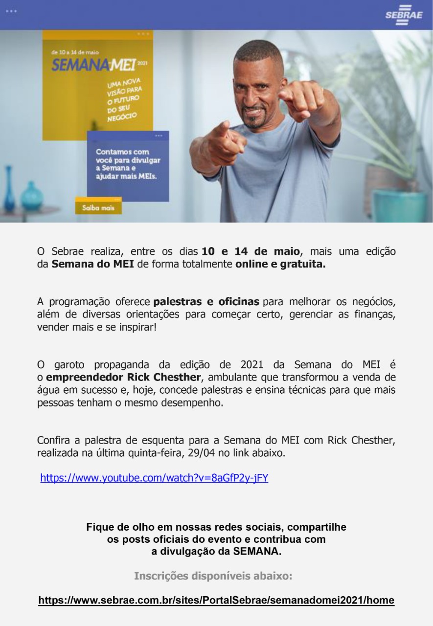 SEMANA do MEI - Online e Gratuita