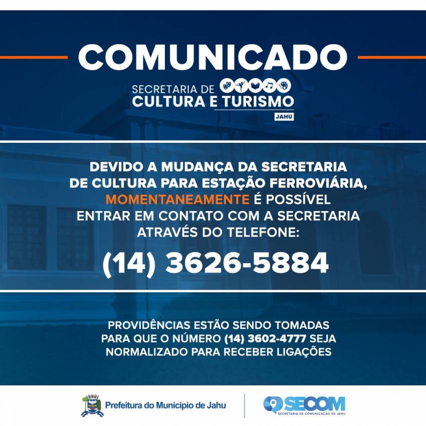 SECRETARIA DE CULTURA E TURISMO É TRANSFERIDA