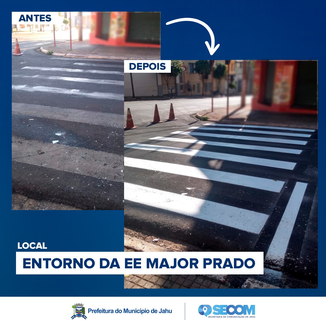 MAJOR PRADO E LAUDELINO DE ABREU RECEBEM REVITALIZAÇÃO DE SINALIZAÇÃO