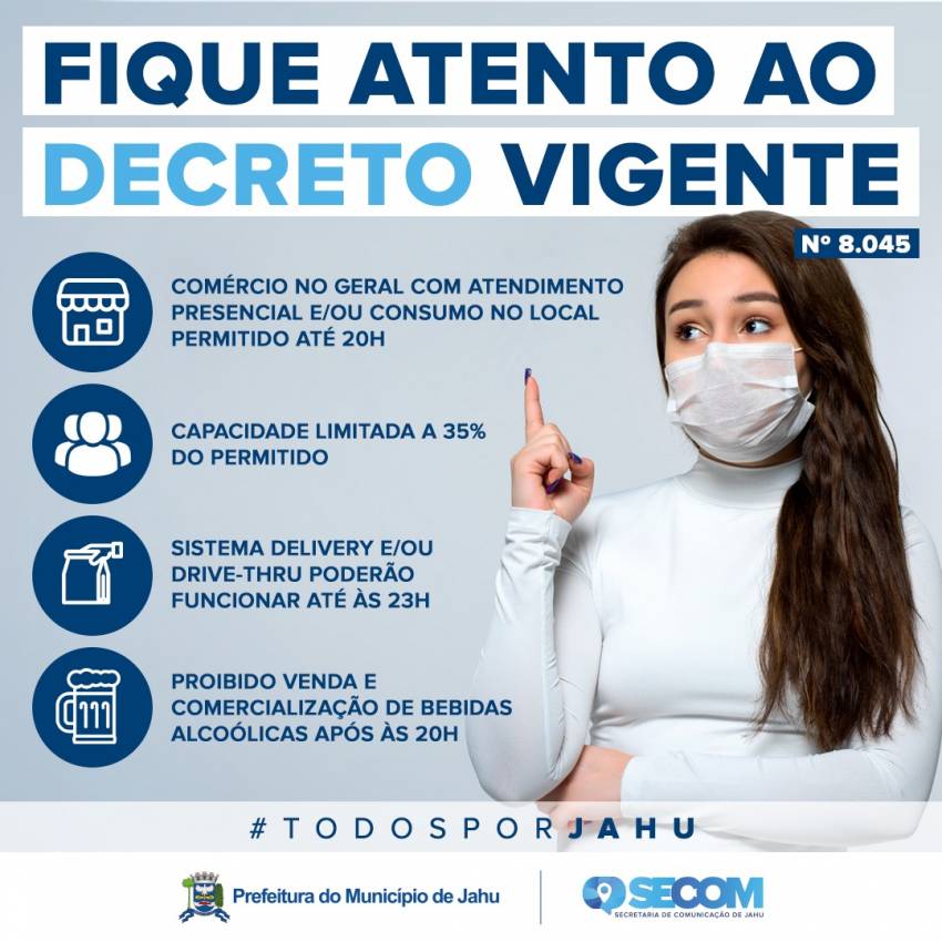 COVID-19: É OBRIGATÓRIO RESPEITO À MEDIDAS DECRETADAS