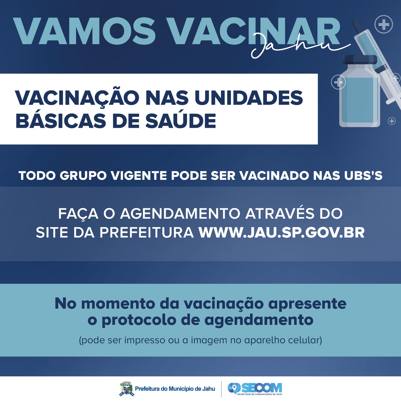 AGENDAMENTO AGILIZA ATENDIMENTO NOS PONTOS DE VACINAÇÃO