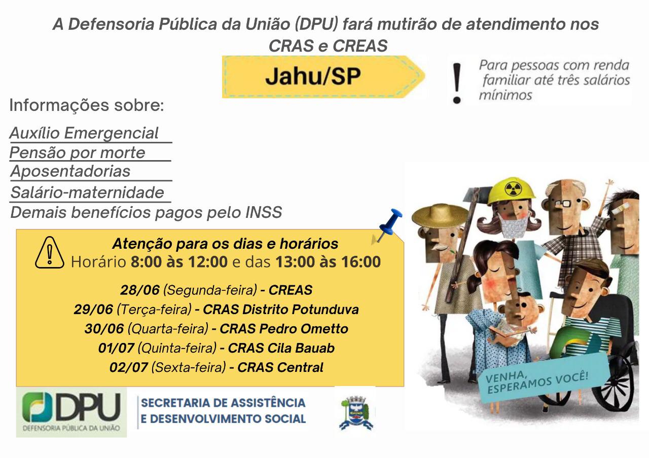 SECRETARIA E DEFENSORIA PÚBLICA DA UNIÃO FAZEM MUTIRÃO DE ATENDIMENTO