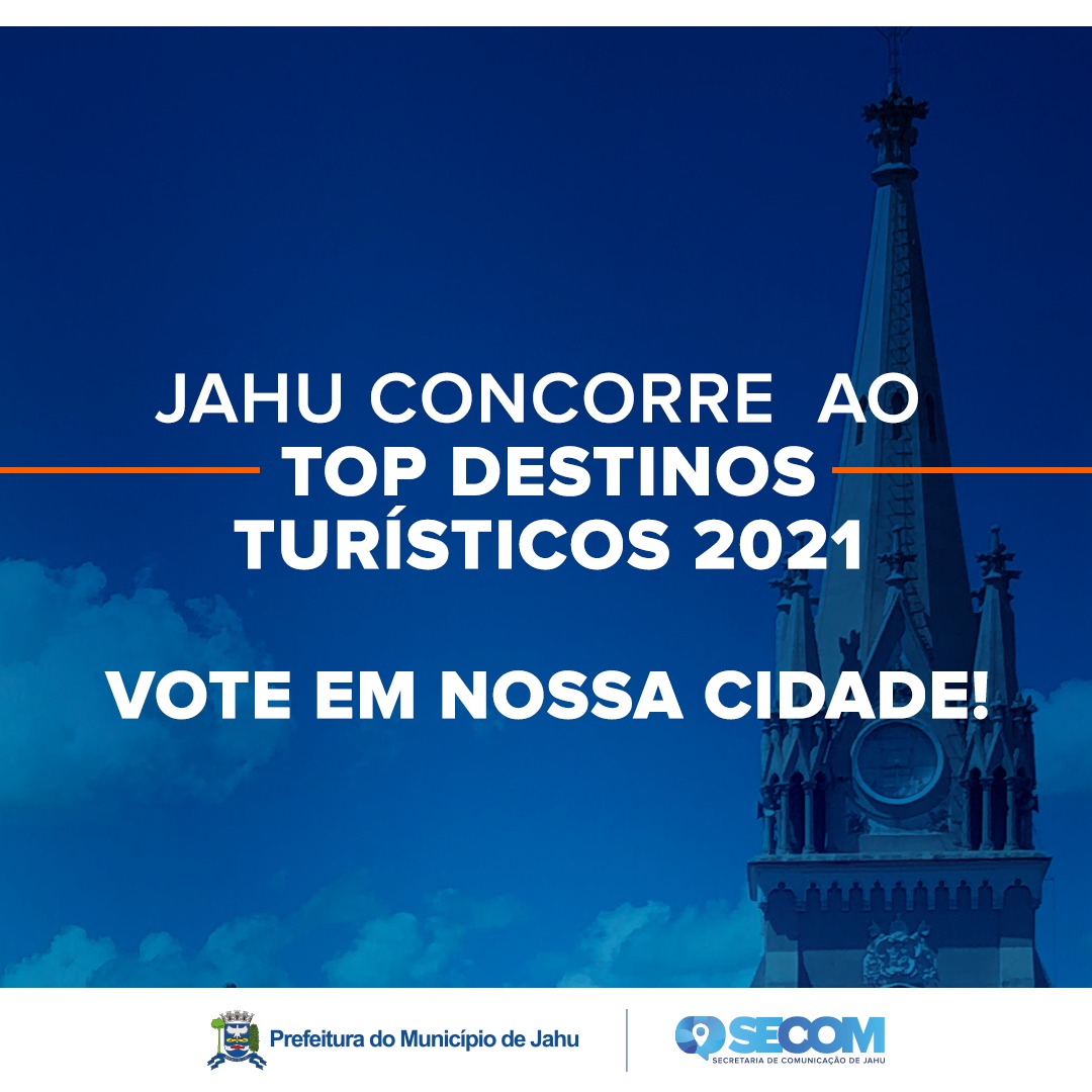 EM CONCURSO DE DESTINOS TURÍSTICOS JAHU CONCORRE EM 8 CATEGORIAS