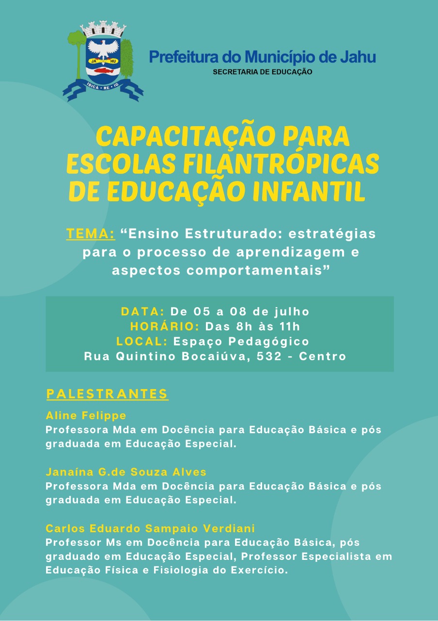 EDUCAÇÃO PROMOVE CURSO DE CAPACITAÇÃO